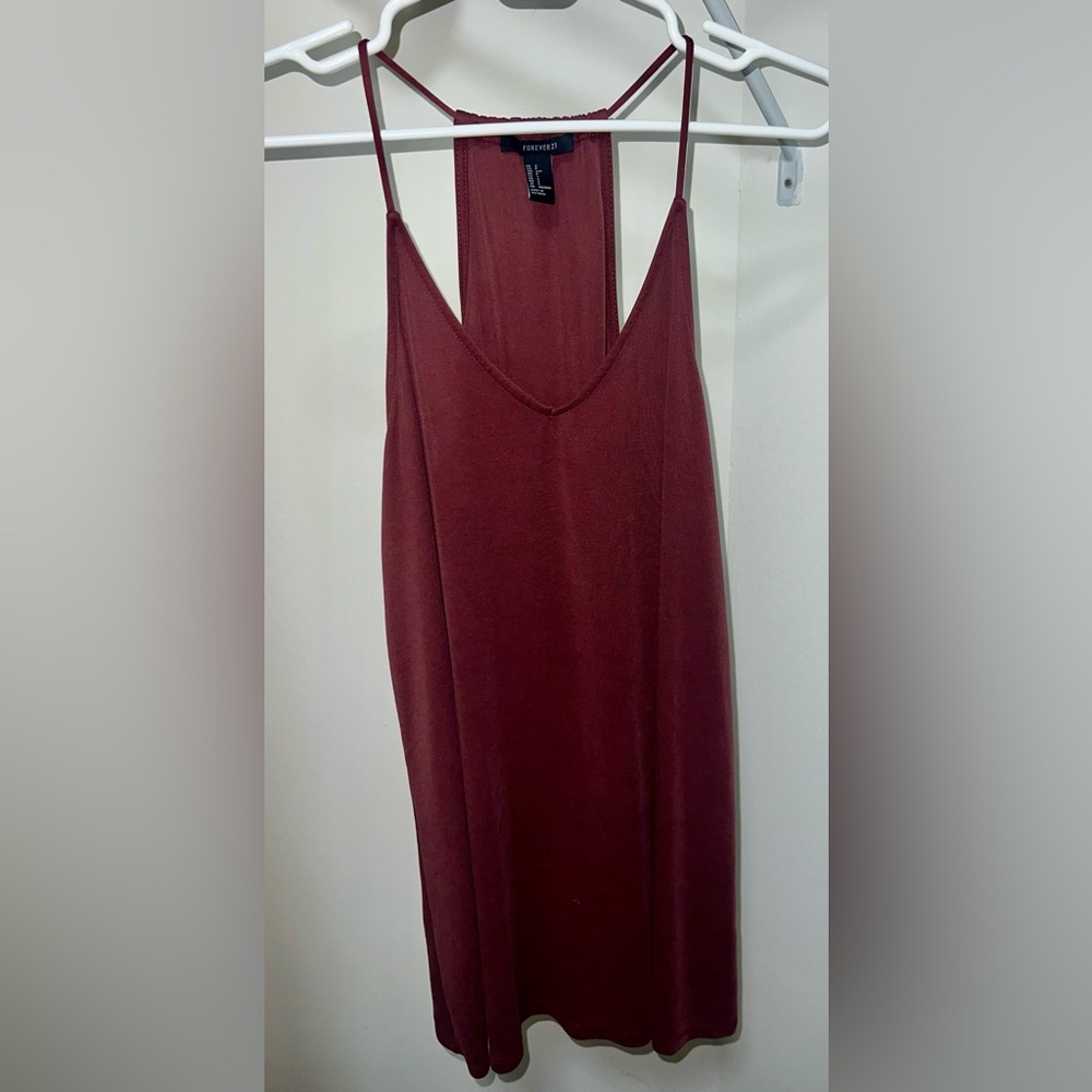 Burgundy Sleeveless Dress